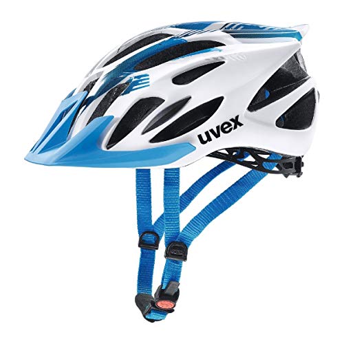 uvex flash - leichter Allround-Helm für Damen und Herren - individuelle Größenanpassung - waschbare Innenausstattung - white blue - 53-56 cm von Uvex