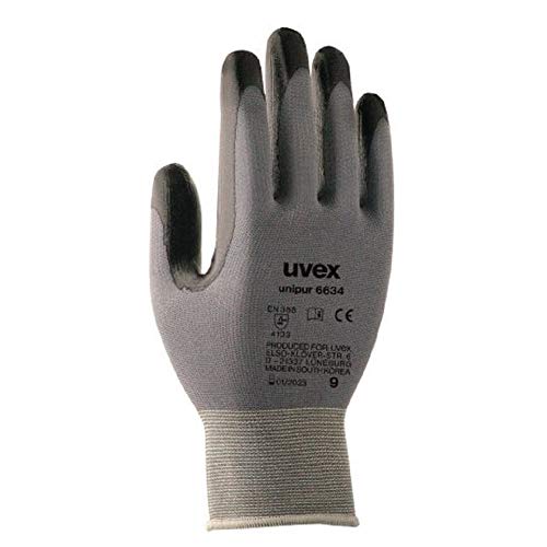 Uvex 60321 7 Unipur 6634 Sicherheit Handschuh, Größe: 7, Grau, Schwarz von Uvex