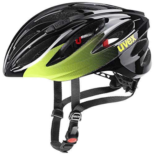 uvex boss race - sicherer Performance-Helm für Damen und Herren - individuelle Größenanpassung - optimierte Belüftung - lime - anthrazit - 55-60 cm von Uvex
