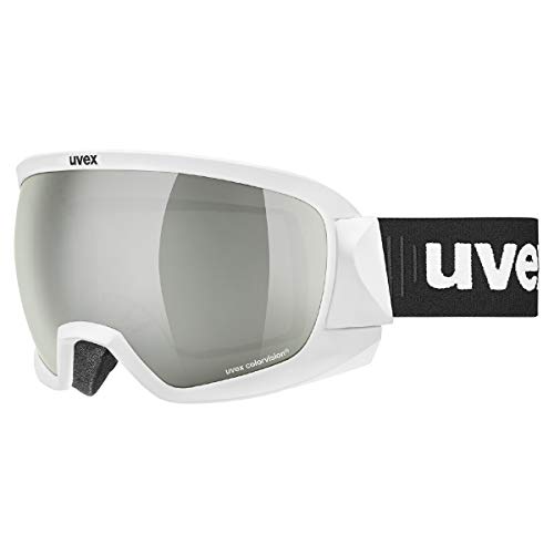 uvex contest CV - Skibrille für Damen und Herren - konstraststeigernd - verzerrungsfreie Sicht - white matt/silver-green - one size von Uvex