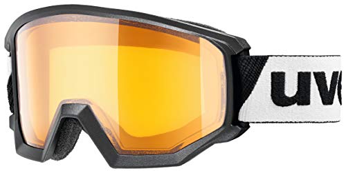 uvex athletic LGL - Skibrille für Damen und Herren - konstrastverstärkend - vergrößertes, beschlagfreies Sichtfeld - black/lasergold lite-clear - one size von Uvex