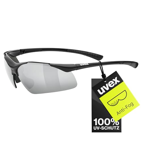 uvex sportstyle 223 - Sportbrille - verspiegelt - druckfreier & perfekter Halt - black/silver - one size von Uvex