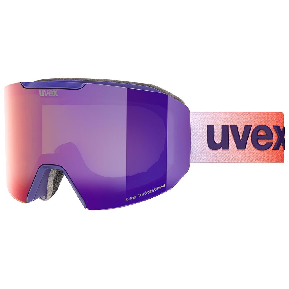 Uvex Evidnt Attract Cv Ski Goggles Lila Mirror Ruby Contrastview Green/CAT2+Clear/CAT1 von Uvex