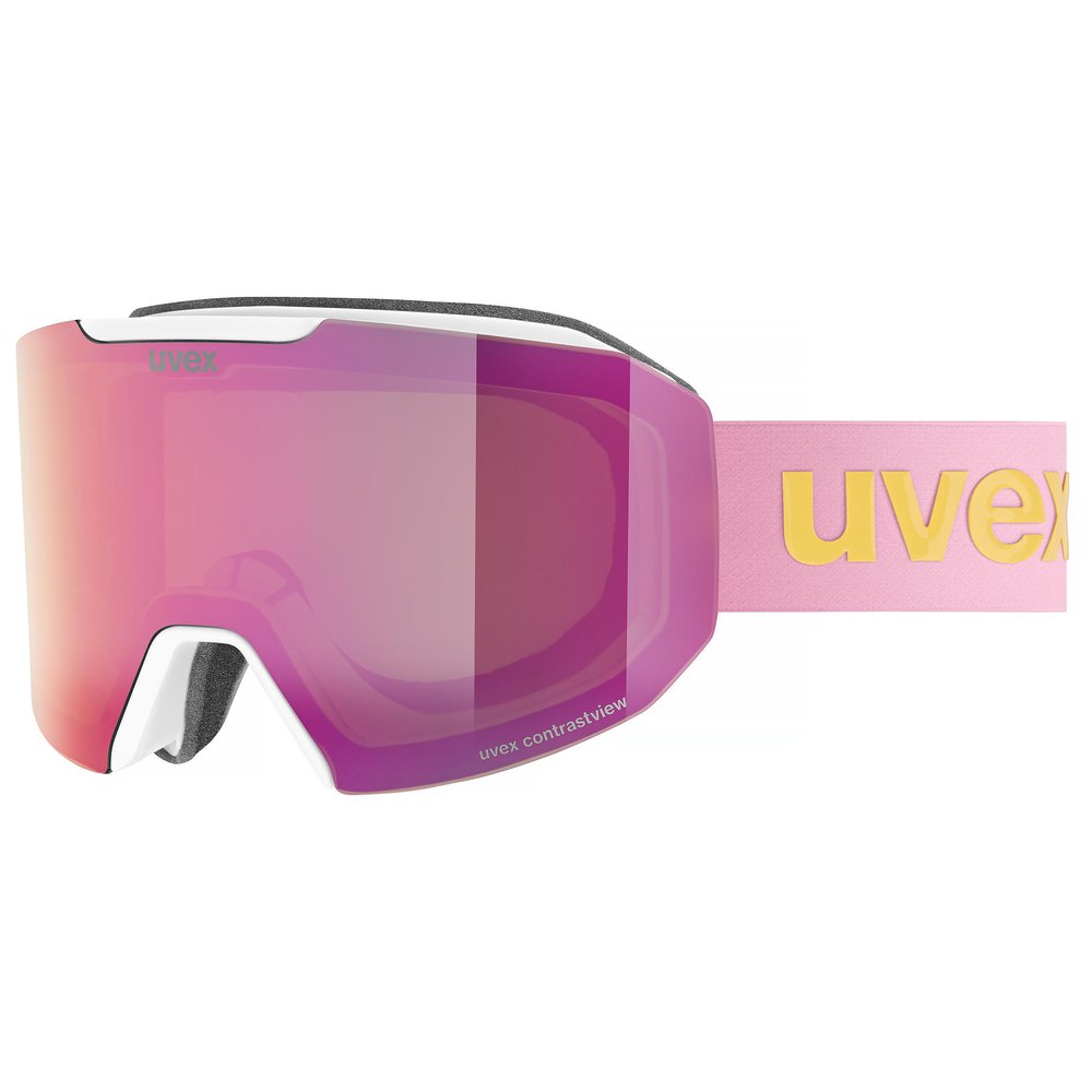 Uvex Evidnt Attract Ski Goggles  Mirror Rose Contrastview Green Clear/CAT2+Yellow Clear/CAT1 von Uvex