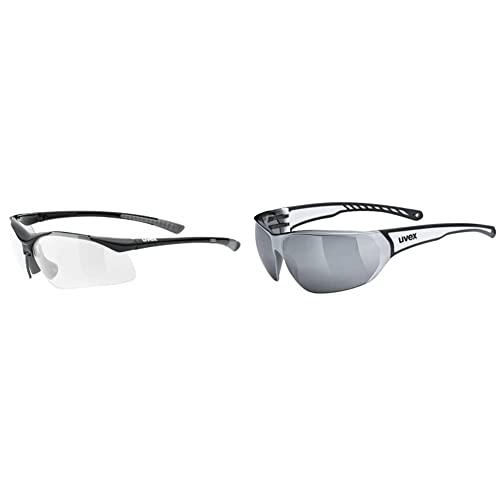 Uvex Fahrradbrille Sportbrille sportstyle 223 black-grey & Unisex – Erwachsene, sportstyle 204 Sportbrille von Uvex