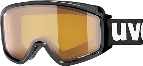 uvex Unisex – Erwachsene, g.gl 3000 LGL Skibrille, black/lasergold lite-blue, one size von uvex