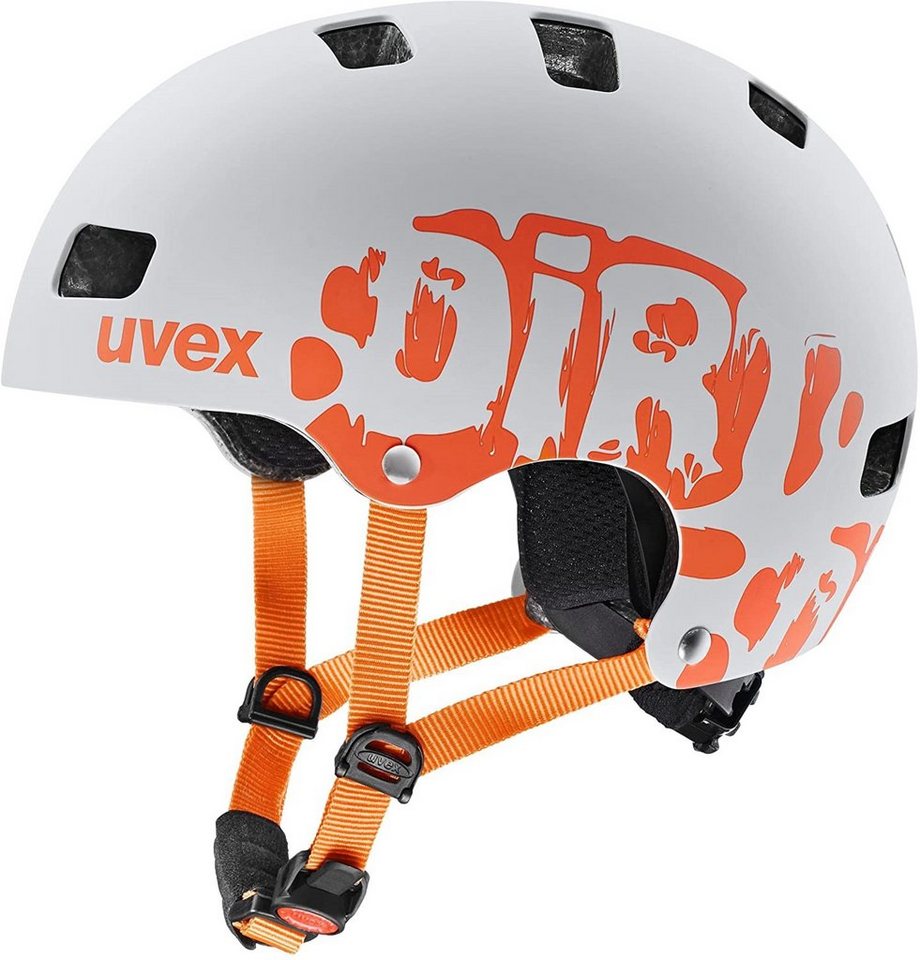 Uvex Kinderfahrradhelm Kid 3 cc Dirtbike grey-orange mat von Uvex