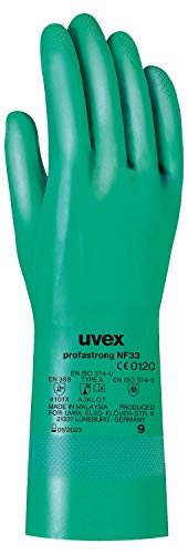 Uvex Nitril- / Chemikalienhandschuh - Hochwertiger Schutzhandschuh gegen chemische und mechanische Risiken - 10 von Uvex