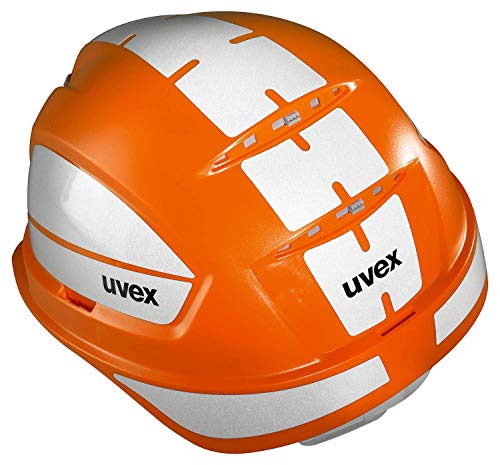 Uvex Pheos B-WR Schutzhelm - Reflektierender Arbeitshelm für die Baustelle - Orange von uvex