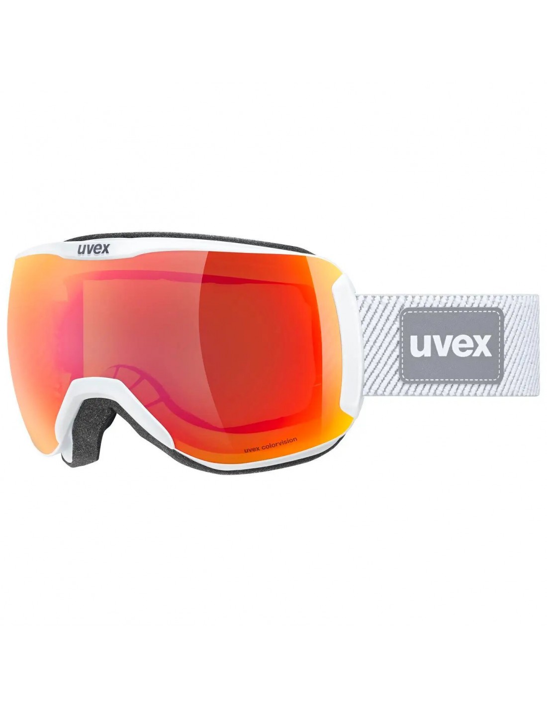 Uvex Skibrille Downhill 2100 CV Planet, white, mirror scarlet S2, colorvision green von Uvex