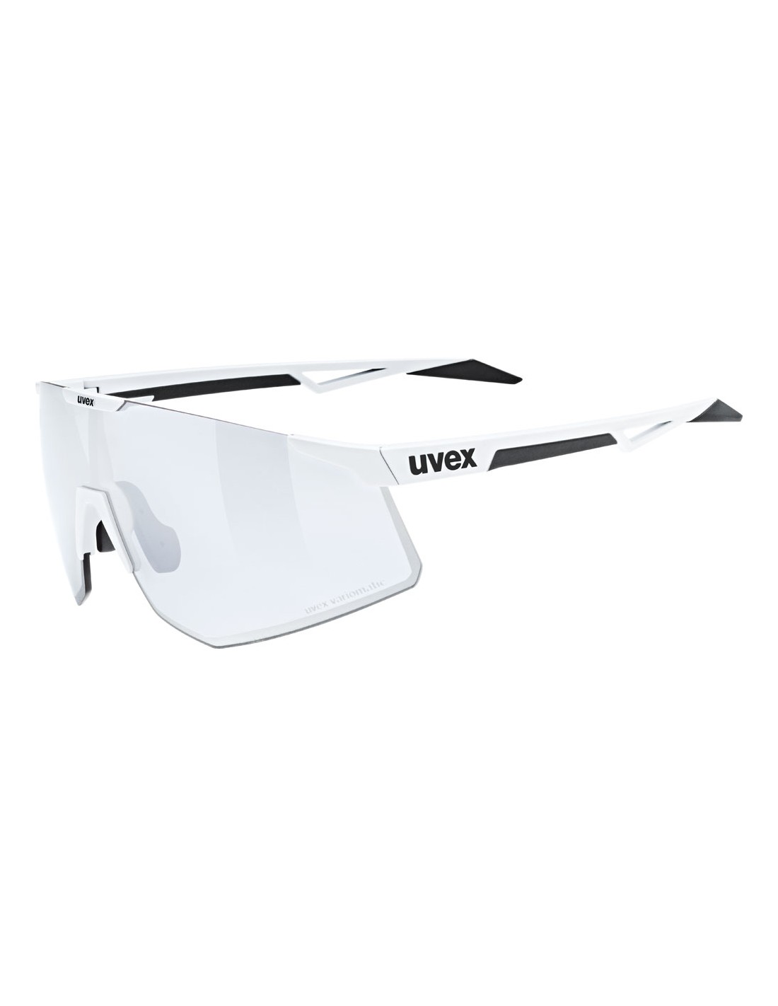 Uvex Sportbrille Pace Perform V, white matt, uvex variomatic ltm. silver Cat. 1-3 von Uvex