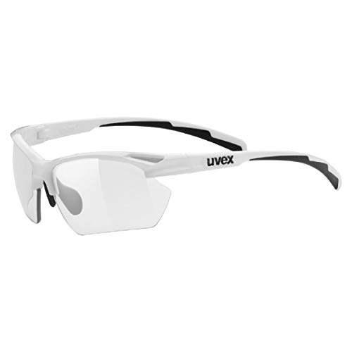 uvex sportstyle 802 V small - Sportbrille für Damen und Herren - selbsttönend - beschlagfrei - white/smoke - one size von Uvex