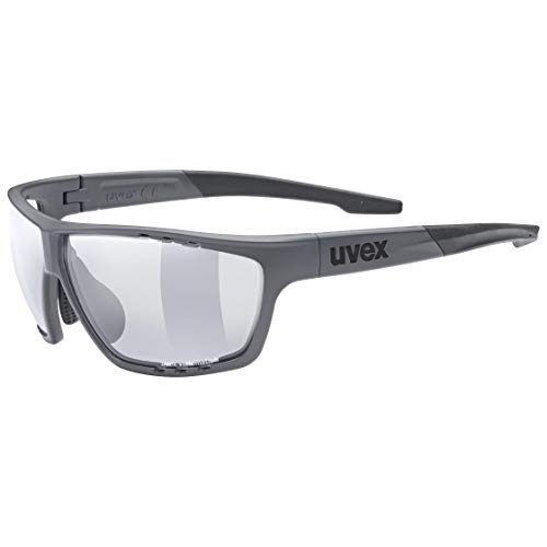 uvex sportstyle 706 V - Sportbrille für Damen und Herren - selbsttönend - beschlagfrei - grey matt/smoke - one size von Uvex