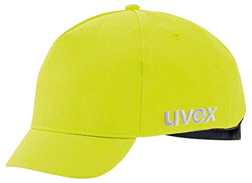 Uvex U-Cap Sport Hi-Viz Anstoßkappe - Kurzer Schirm - Warngelb - 55-59 cm 55-59 cm von Uvex