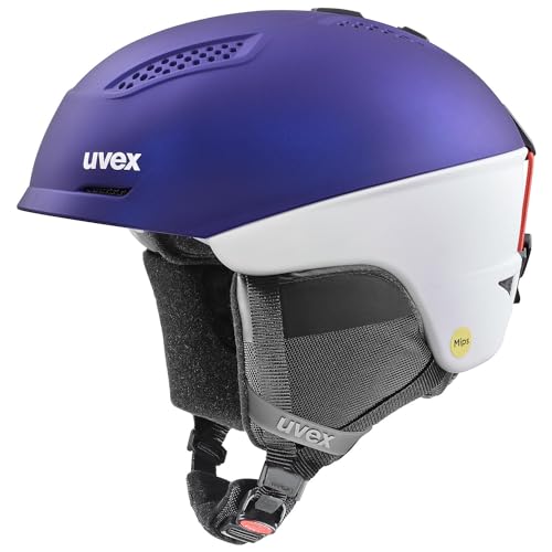 uvex Ultra Mips Skihelm All Mountain (55-59 cm, 90 purple bash/white matt) von Uvex