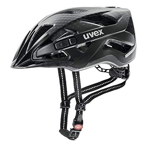uvex city active - sicherer City-Helm für Damen und Herren - inkl. LED-Licht - individuelle Größenanpassung - black matt - 52-57 cm von Uvex
