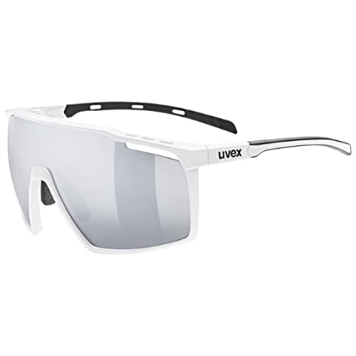 uvex mtn perform - Sportbrille für Damen und Herren - beschlagfrei - druckfreier Tragekomfort & perfekter Halt - white matt/silver - one size von Uvex