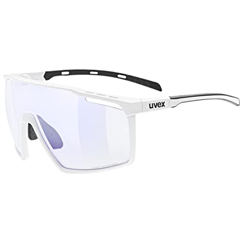 uvex mtn perform V - Sportbrille für Damen und Herren - selbsttönend - beschlagfrei - white matt/liteblue - one size von Uvex