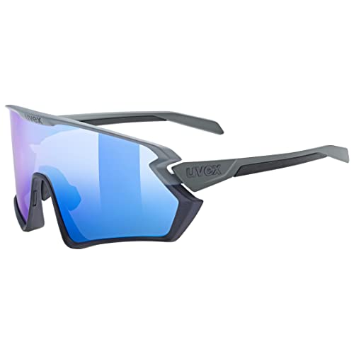 uvex sportstyle 231 2.0 - Sportbrille für Damen und Herren - beschlagfrei - druckfreier & perfekter Halt - rhino deep space matt/blue - one size von Uvex