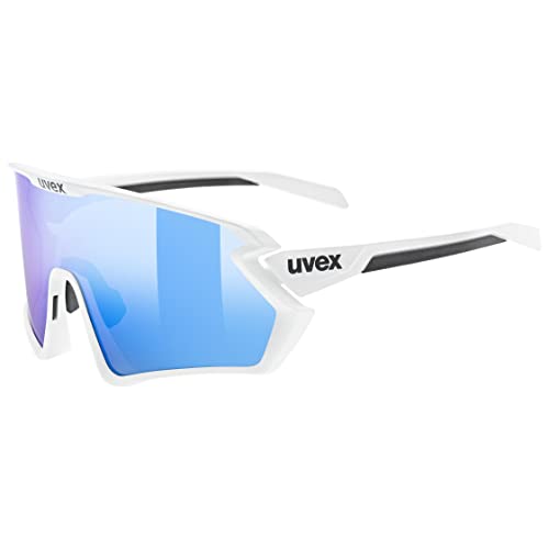 uvex sportstyle 231 2.0 - Sportbrille für Damen und Herren - beschlagfrei - druckfreier Tragekomfort & perfekter Halt - white matt/blue - one size von Uvex
