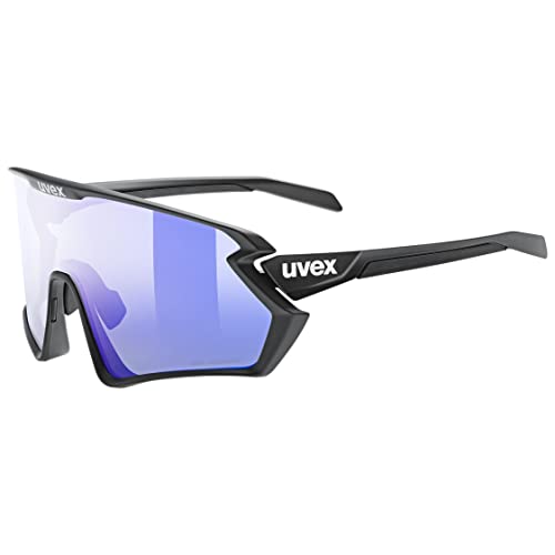 uvex sportstyle 231 2.0 V - Sportbrille für Damen und Herren - selbsttönend - beschlagfrei - black matt/liteblue - one size von Uvex