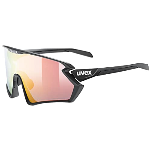 uvex sportstyle 231 2.0 V - Sportbrille für Damen und Herren - selbsttönend - beschlagfrei - black matt/litered - one size von Uvex