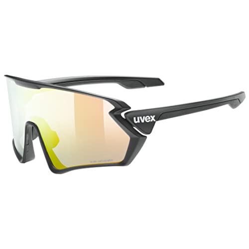 uvex sportstyle 231 V - Sportbrille für Damen und Herren - selbsttönend - druckfreier Tragekomfort & perfekter Halt - black matt/red - one size von Uvex