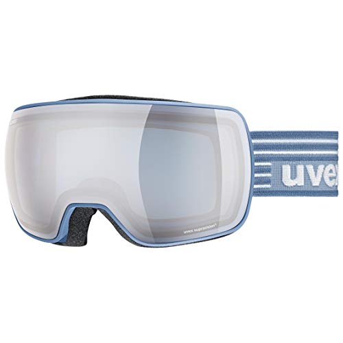 uvex compact FM - Skibrille für Damen und Herren - verzerrungs- & beschlagfrei - verzerrungsfreie Sicht - lagune matt/silver-blue - one size von Uvex