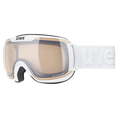 uvex downhill 2000 S V - Skibrille für Damen und Herren - selbsttönend & verspiegelt - beschlagfrei - white/silver-clear - one size von Uvex