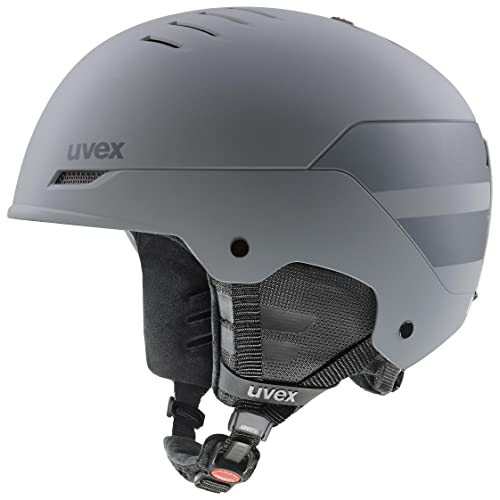 uvex Wanted - robuster Skihelm für Damen und Herren - individuelle Größenanpassung - Nackenwärmer - Rhino matt - 54-58 cm von uvex