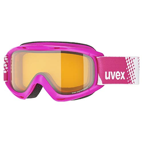 uvex slider LGL - Skibrille für Kinder - konstrastverstärkend - beschlagfrei - pink/lasergold lite-clear - one size von Uvex