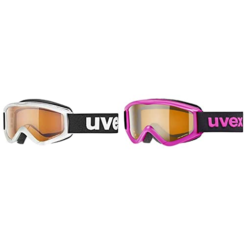 Uvex Unisex Jugend, speedy pro Skibrille, white/lasergold, one size & Unisex Jugend, speedy pro Skibrille, pink/lasergold, one size von Uvex