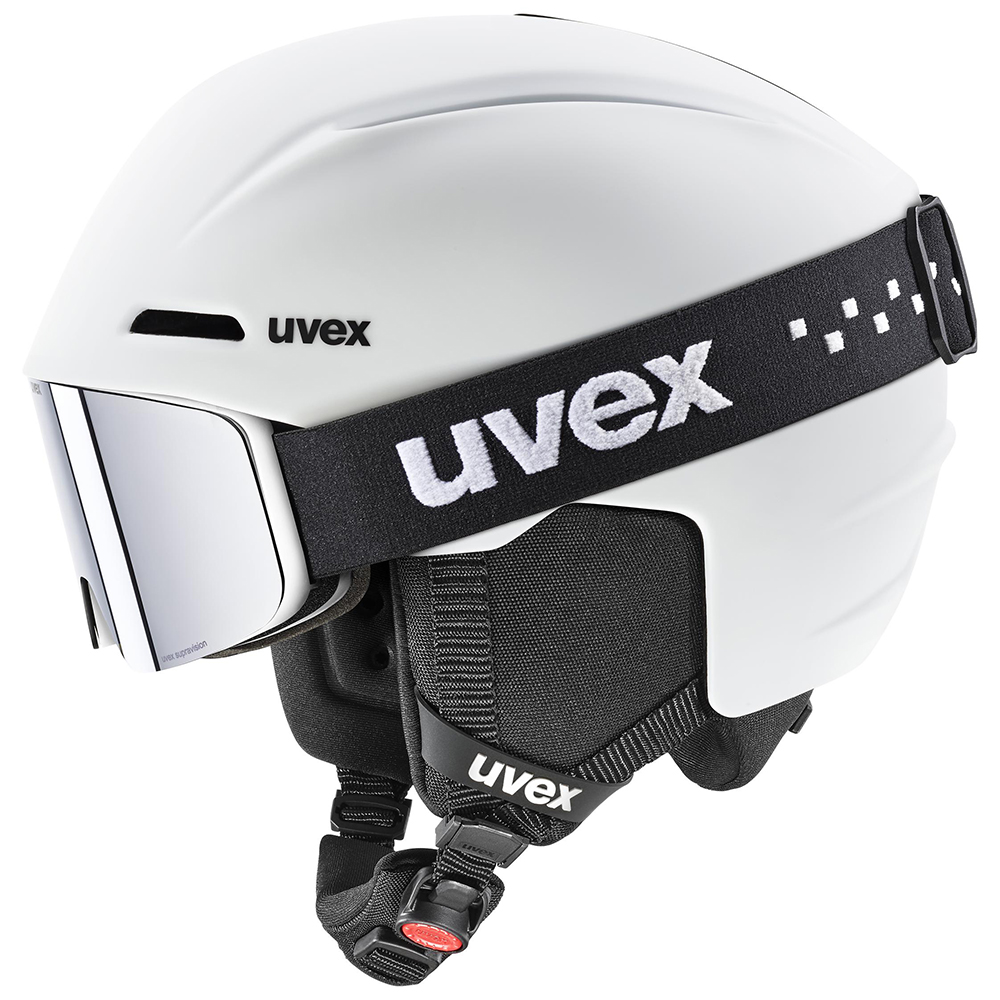 Uvex Viti Set Visor Helmet Schwarz 51-55 cm / Mirror Green Supravision Yellow Clear/CAT2 von Uvex