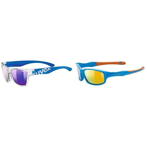 Uvex sportstyle 508 - Sonnenbrille für Kinder & sportstyle 507 - Sonnenbrille für Kinder - verspiegelt - inkl. Kopfband - blue-orange/orange - one size von Uvex