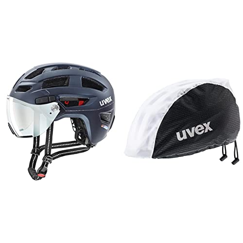 uvex Finale Visor V - sicherer City-Helm & rain Cap Bike Fahrradmütze - Wind- & wasserabweisend - Flexible Passform - Black White - L/XL von Uvex