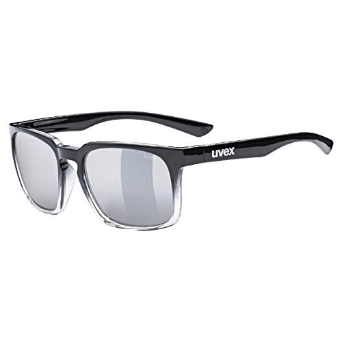 uvex LGL 35 - Sonnenbrille für Damen und Herren - verspiegelt - Filterkategorie 3 - black clear/silver - one size von Uvex