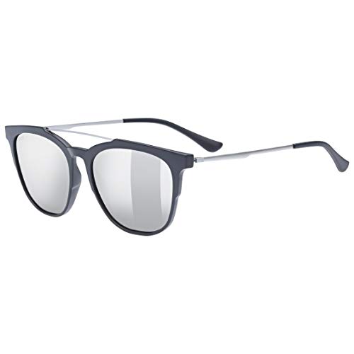 uvex LGL 46 - Sonnenbrille für Damen und Herren - verspiegelt - Filterkategorie 3 - black matt/silver - one size von Uvex