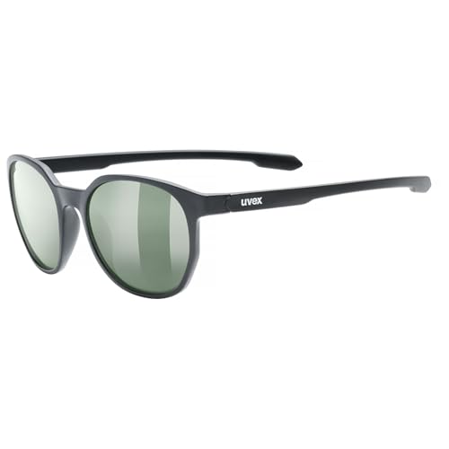 uvex LGL 54 - Sonnenbrille für Damen und Herren - starker Schutz vor Sonnenstrahlung - 100% UVA-, B, C Schutz - black matt/green - one size von uvex