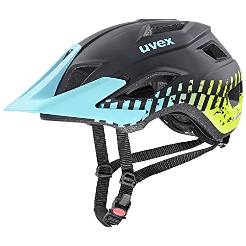 uvex access - leichter MTB-Helm für Damen und Herren - individuelle Größenanpassung - optimierte Belüftung - black aqua lime matt - 52-57 cm von Uvex