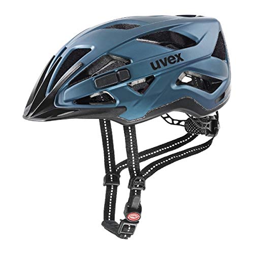 uvex city active - sicherer City-Helm für Damen und Herren - inkl. LED-Licht - individuelle Größenanpassung - underwater matt - 56-60 cm von Uvex
