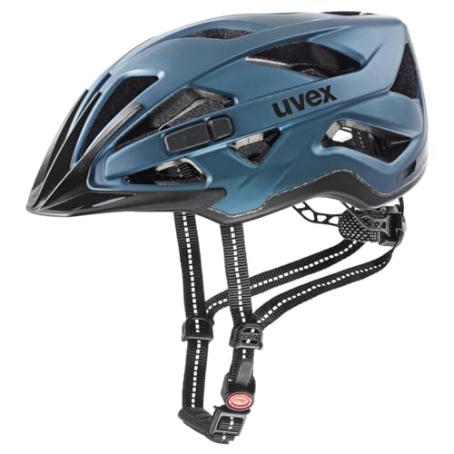 uvex city active - sicherer City-Helm für Damen und Herren - inkl. LED-Licht - individuelle Größenanpassung - underwater matt - 56-60 cm von Uvex