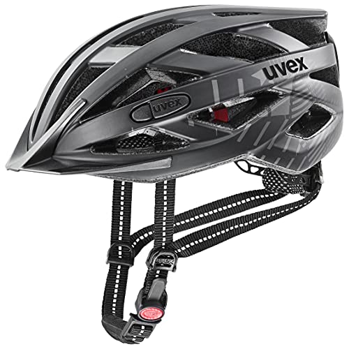 uvex city i-vo - leichter City-Helm für Damen und Herren - inkl. LED-Licht - individuelle Größenanpassung - all black matt - 56-60 cm von Uvex