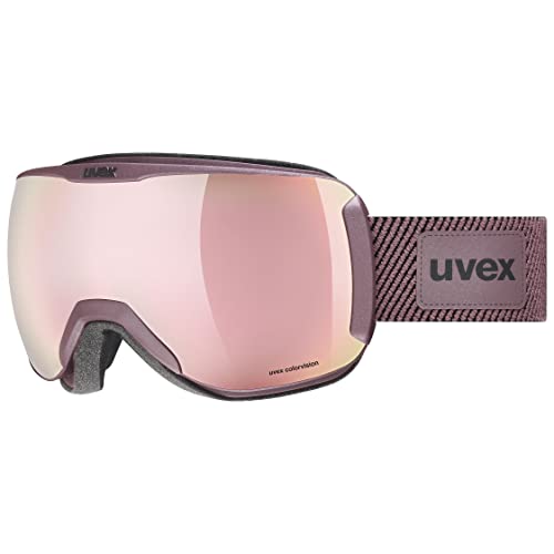 uvex downhill 2100 CV planet - Skibrille für Damen und Herren - konstraststeigernd - beschlagfrei - antique rose matt/rose-green - one size von Uvex