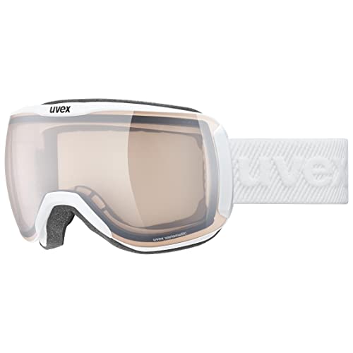 uvex downhill 2100 V - Skibrille für Damen und Herren - selbsttönend - beschlagfrei - white matt/vario silver-clear - one size von Uvex