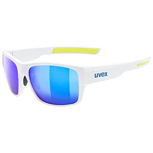 uvex Unisex – Erwachsene, esntl urban Sonnenbrille, white matt/mirror blue, one size von Uvex