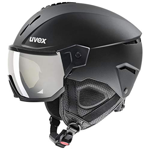 uvex instinct visor - robuster Skihelm für Damen und Herren - Filterkategorie 2 - optimierte Belüftung - black matt - 53-56 cm von Uvex