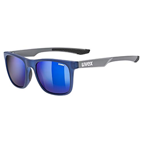 uvex LGL 42 - Sonnenbrille für Damen und Herren - verspiegelt - Filterkategorie 3 - blue grey/blue - one size von Uvex