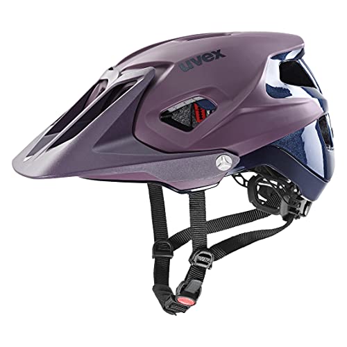 uvex quatro integrale - extrem leichter MTB-Helm für Damen und Herren - individuelle Größenanpassung - verstellbarer Schirm - plum navy matt - 52-57 cm von Uvex