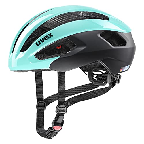 uvex rise cc - sicherer Performance-Helm für Damen und Herren - individuelle Größenanpassung - optimierte Belüftung - aqua - black - 56-59 cm von Uvex