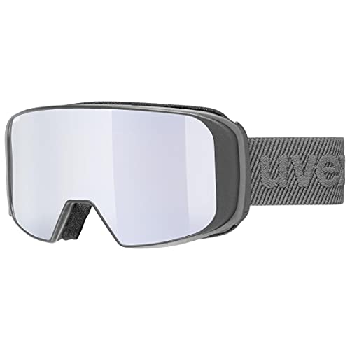 uvex saga TO - Skibrille für Damen und Herren - mit Wechselscheibe - zugfreie Rahmenbelüftung - rhino matt/silver-LGL clear - one size von Uvex